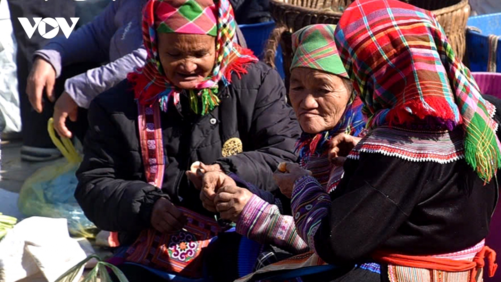 Vibrant Tet market of ethnic people on Bac Ha Plateau in Northern Vietnam